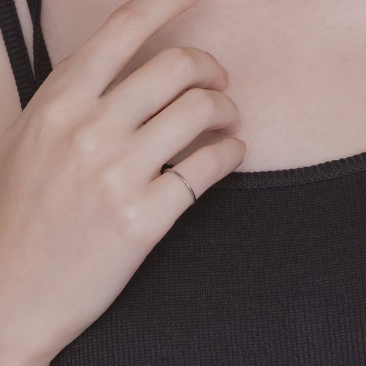 【金属アレルギー対応 316L】1mmシンプルステンレスリング | LUPIS | 詳細画像1 