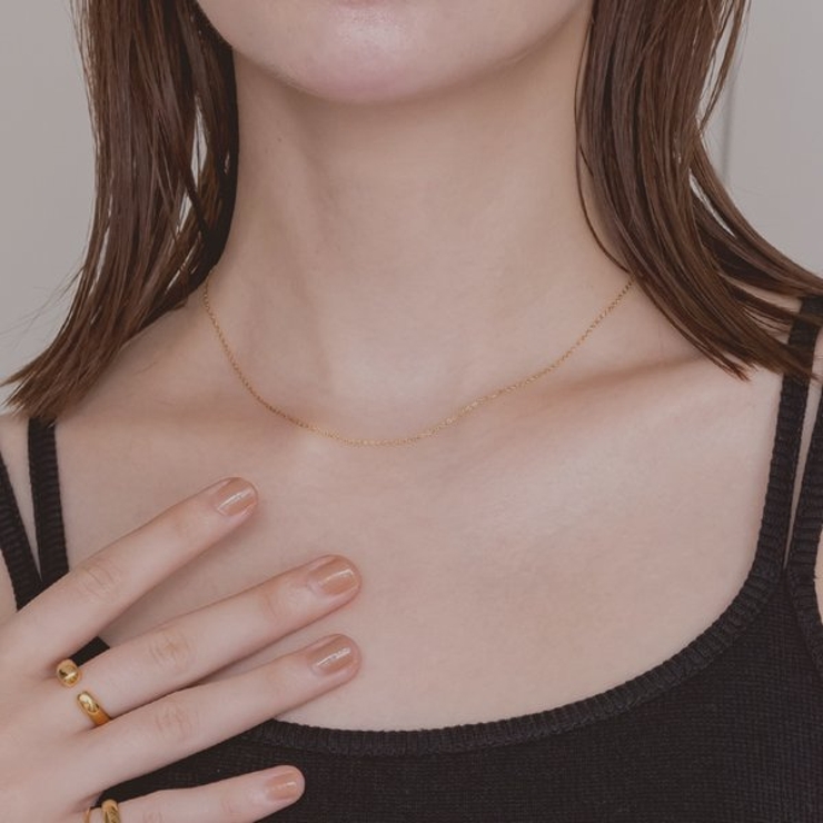 【金属アレルギー対応 316L】スキンチェーンステンレスネックレス | LUPIS | 詳細画像1 