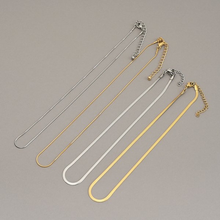 【金属アレルギー対応 316L】スネークチェーンステンレスネックレス | LUPIS | 詳細画像10 