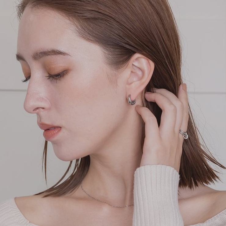 【金属アレルギー対応 316L】ドロッププチステンレスフープピアス | LUPIS | 詳細画像3 