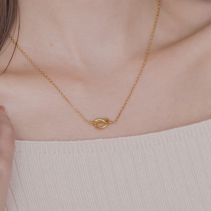 【金属アレルギー対応 316L】ノットステンレスネックレス | LUPIS | 詳細画像3 