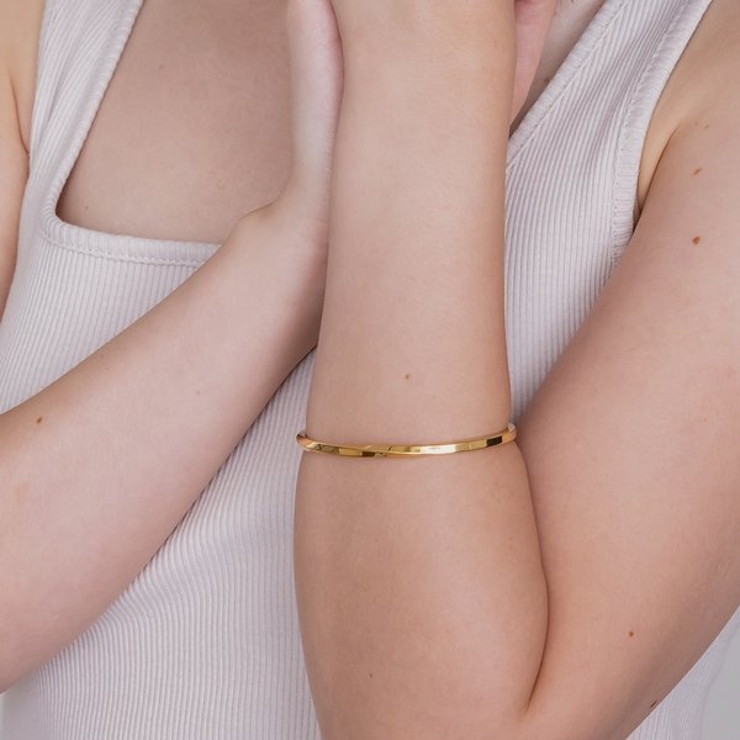 【金属アレルギー対応 316L】ツイストステンレスバングルブレスレット | LUPIS | 詳細画像4 