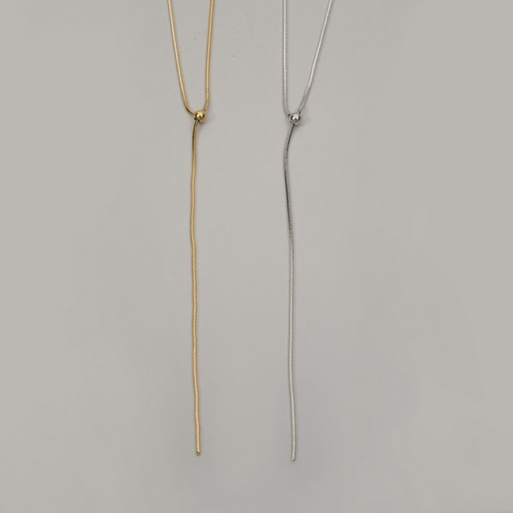 【金属アレルギー対応 316L】スネークチェーンラリエットステンレスネックレス | LUPIS | 詳細画像5 