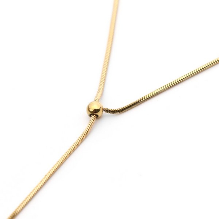 【金属アレルギー対応 316L】スネークチェーンラリエットステンレスネックレス | LUPIS | 詳細画像6 