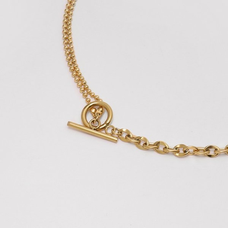 アシンメトリーマンテルステンレスネックレス | LUPIS | 詳細画像7 