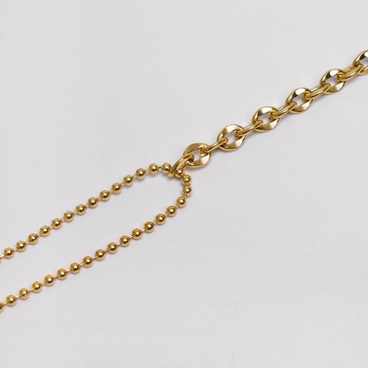 アシンメトリーマンテルステンレスネックレス | LUPIS | 詳細画像8 