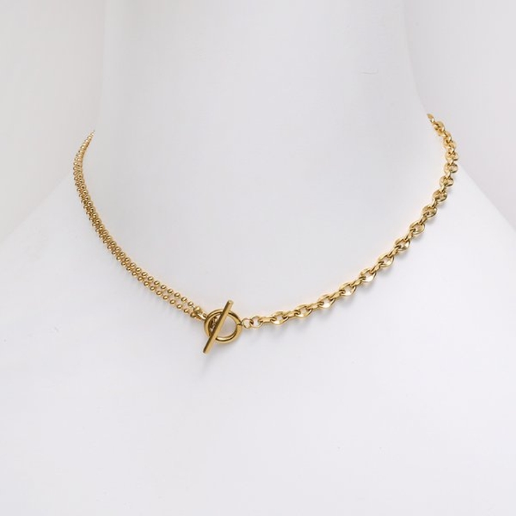 アシンメトリーマンテルステンレスネックレス | LUPIS | 詳細画像10 