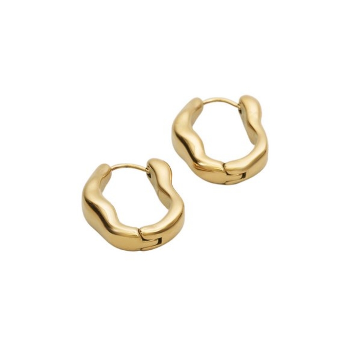 【金属アレルギー対応 316L】ニュアンスステンレスフープピアス | LUPIS | 詳細画像6 