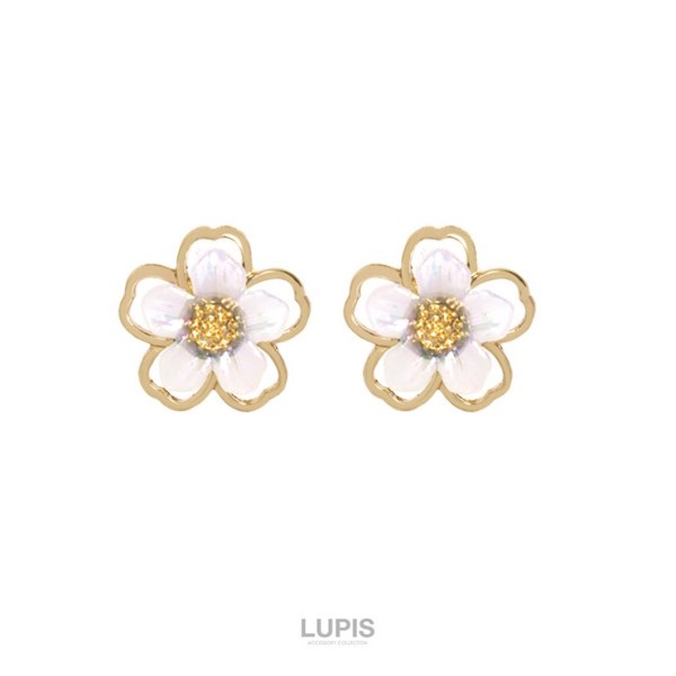 オーロラ×ゴールドフラワーピアス | LUPIS | 詳細画像2 