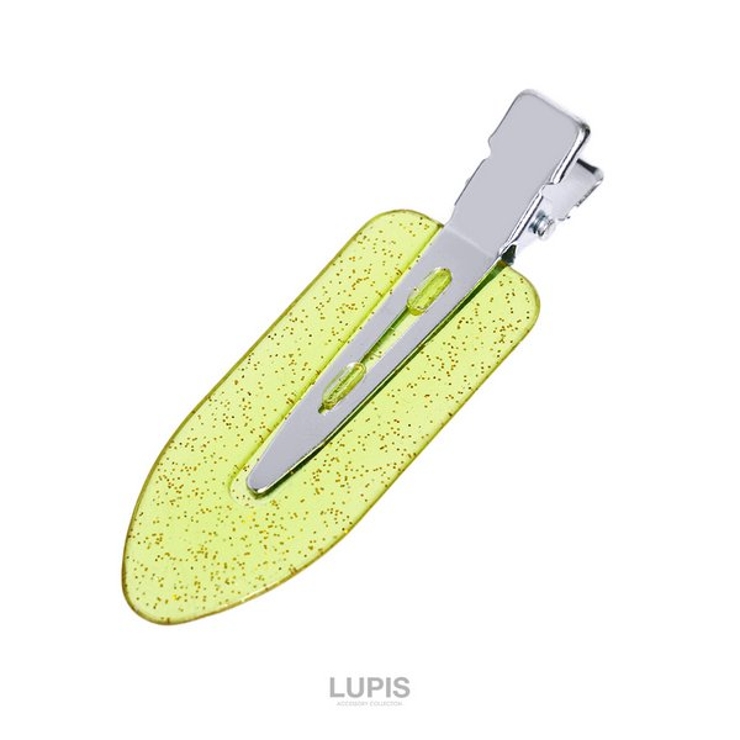 イエローラメ | ≪1個入り≫跡がつかないヘアクリップ | LUPIS
