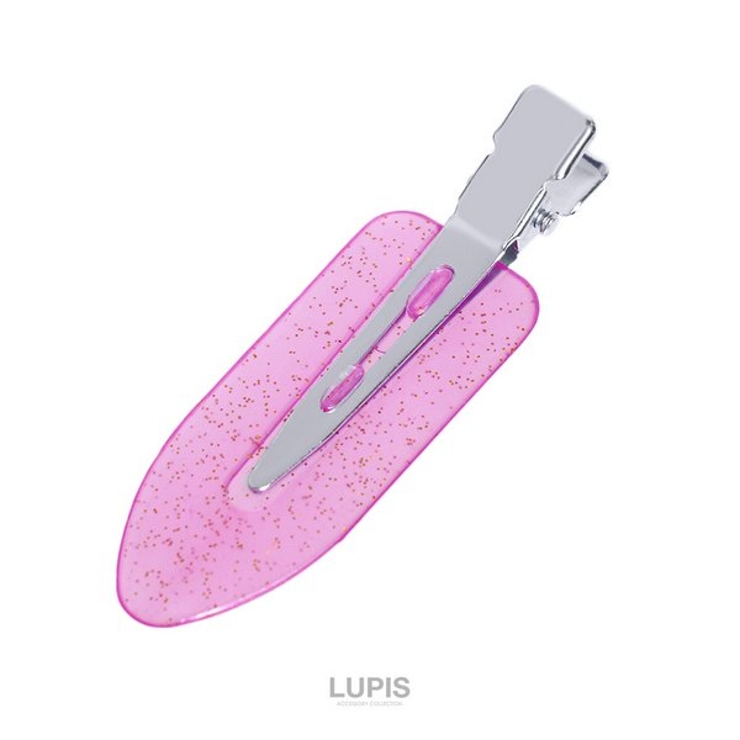 パープルラメ | ≪1個入り≫跡がつかないヘアクリップ | LUPIS