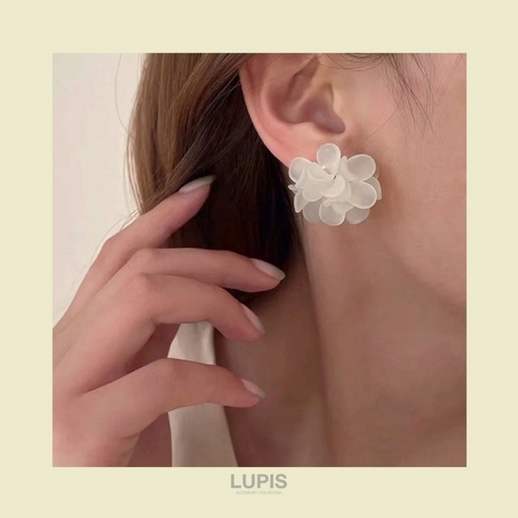 マットフラワーピアス 【シルバー925ポスト S925ポスト | LUPIS | 詳細画像5 
