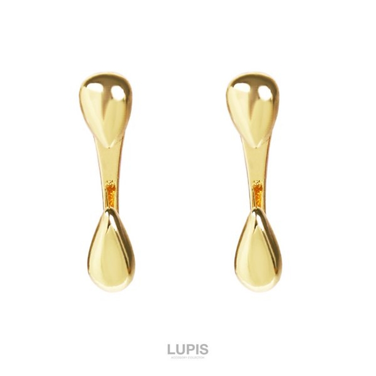 ゴールド | ツインドロップピアス【S925ポスト バックキャッチピアス】 | LUPIS