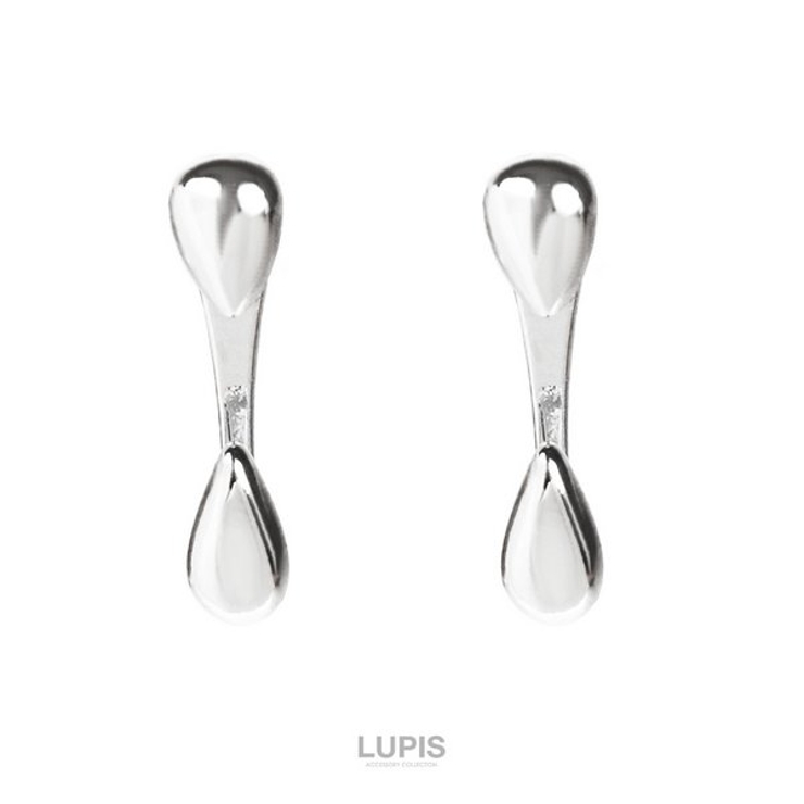 シルバー | ツインドロップピアス【S925ポスト バックキャッチピアス】 | LUPIS