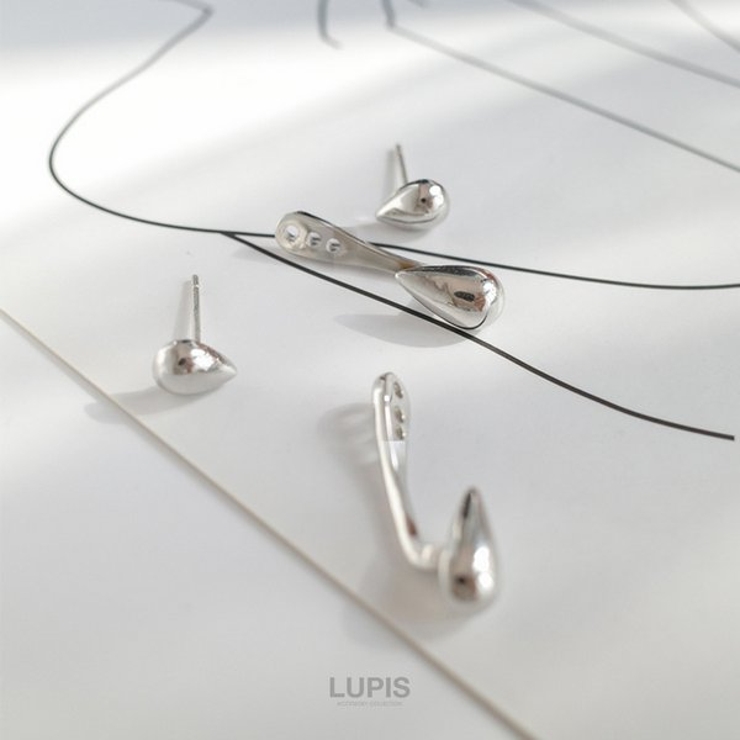 ツインドロップピアス【S925ポスト バックキャッチピアス】 | LUPIS | 詳細画像3 