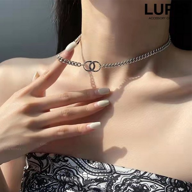 ツインリングメタルチェーンネックレス | LUPIS | 詳細画像1 