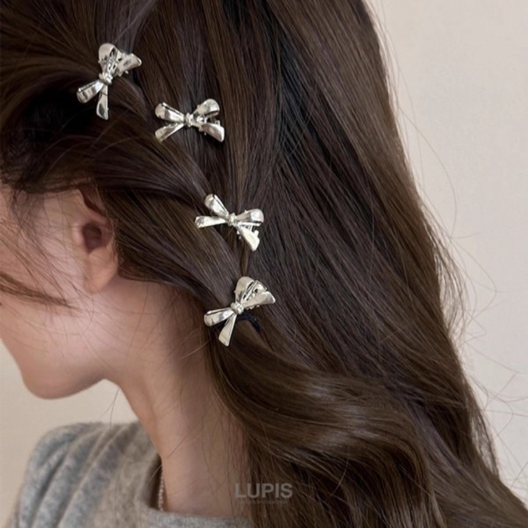 ≪1個入≫メタルリボンミニヘアクリップ | LUPIS | 詳細画像7 