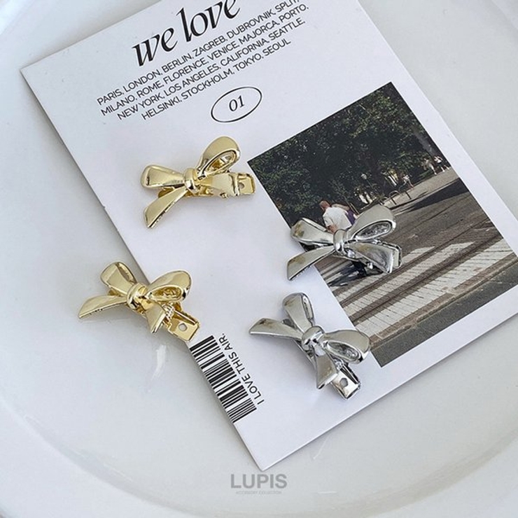 ≪1個入≫メタルリボンミニヘアクリップ | LUPIS | 詳細画像9 