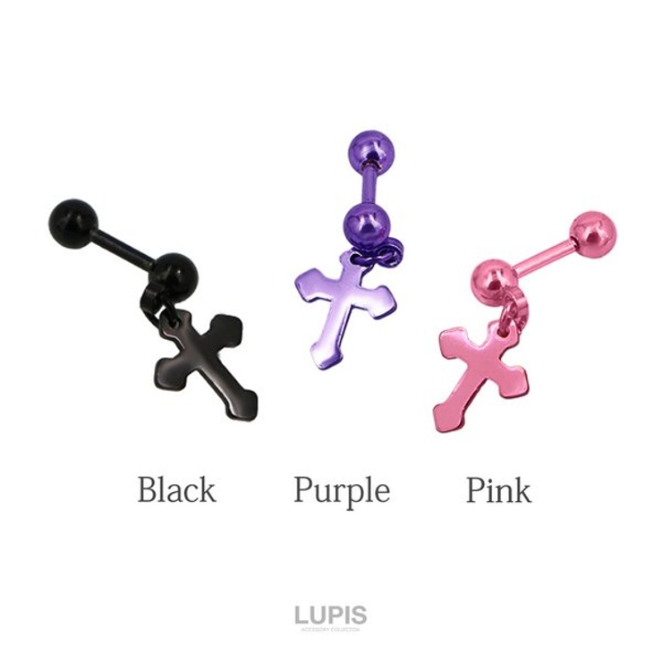 【16G】クロスチャームストレートバーベルボディピアス | LUPIS | 詳細画像4 