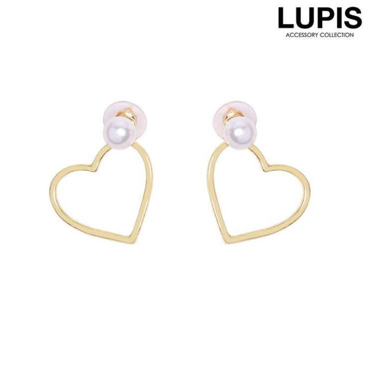 ハートフレームバックキャッチピアス【S925ポスト】 | LUPIS | 詳細画像1 