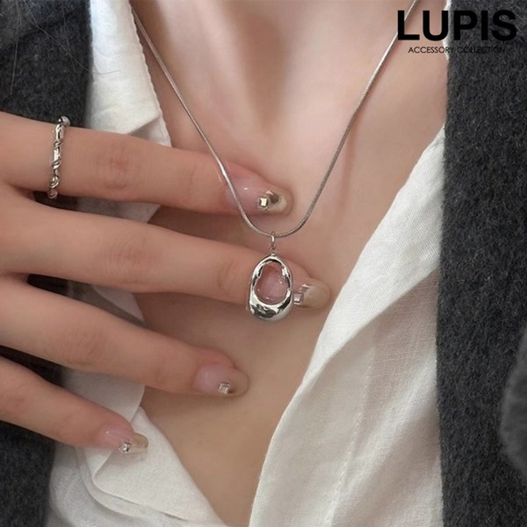 スネークチェーン変形メタルネックレス | LUPIS | 詳細画像1 
