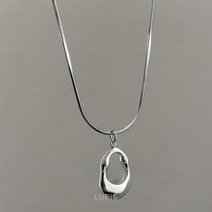 スネークチェーン変形メタルネックレス | LUPIS | 詳細画像4 