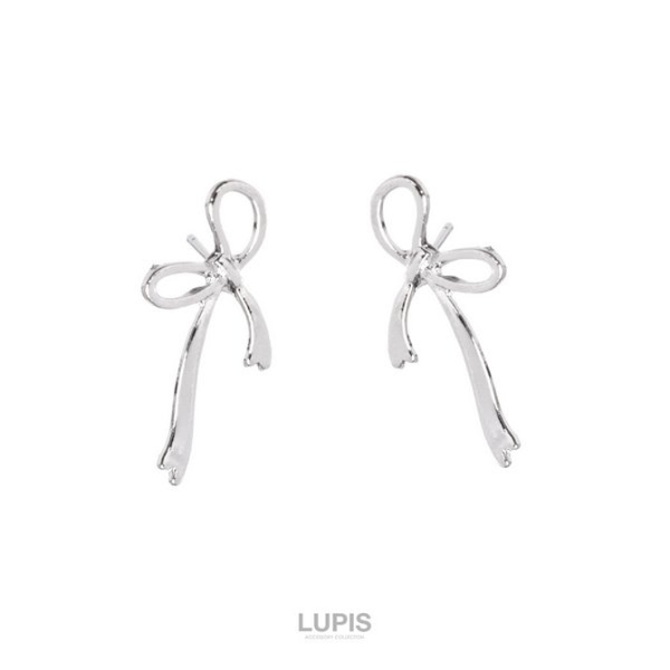 シンプルメタルリボンピアス【S925ポスト】 | LUPIS | 詳細画像2 