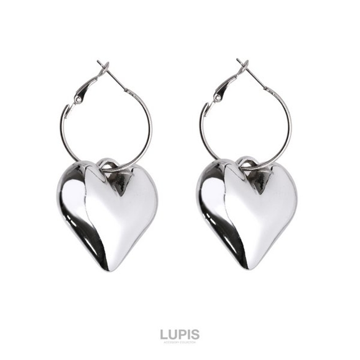 ぷっくりメタルハートフープピアス | LUPIS | 詳細画像5 