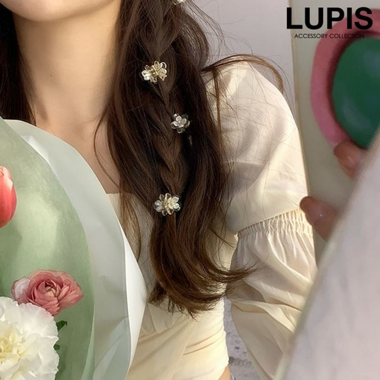 ≪1個入り≫エレガントフラワーミニヘアクリップ | LUPIS | 詳細画像1 