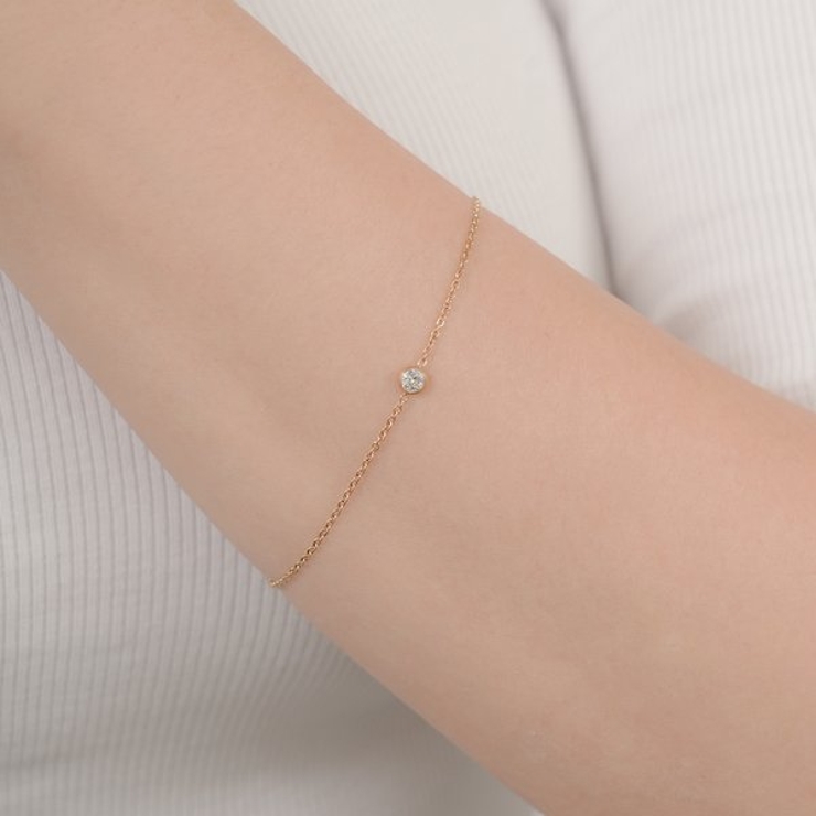 【金属アレルギー対応 316L】ソリティアストーンブレスレット | LUPIS | 詳細画像1 