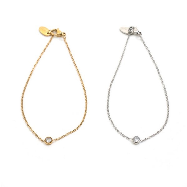 【金属アレルギー対応 316L】ソリティアストーンブレスレット | LUPIS | 詳細画像5 