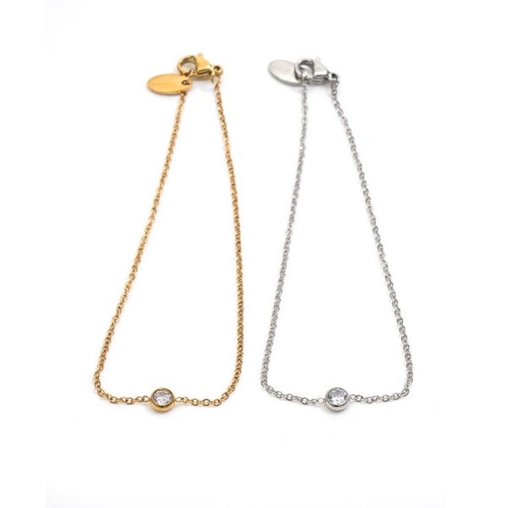 【金属アレルギー対応 316L】ソリティアストーンブレスレット | LUPIS | 詳細画像6 