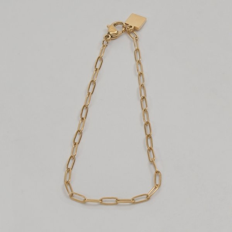 【金属アレルギー対応 316L】スクエアチャームステンレスブレスレット | LUPIS | 詳細画像6 