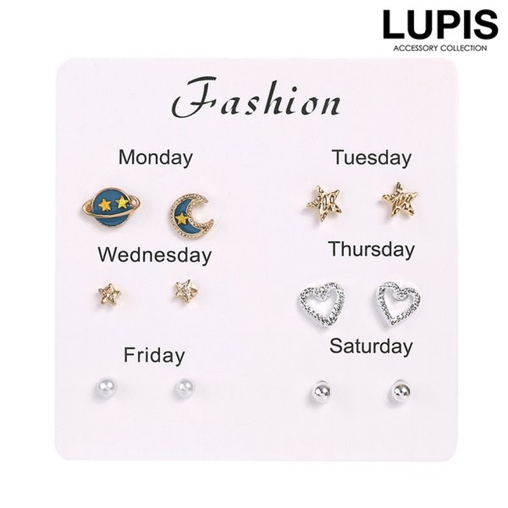 ギャラクシーパールハートピアスセット【小ぶり セットピアス】 | LUPIS | 詳細画像1 