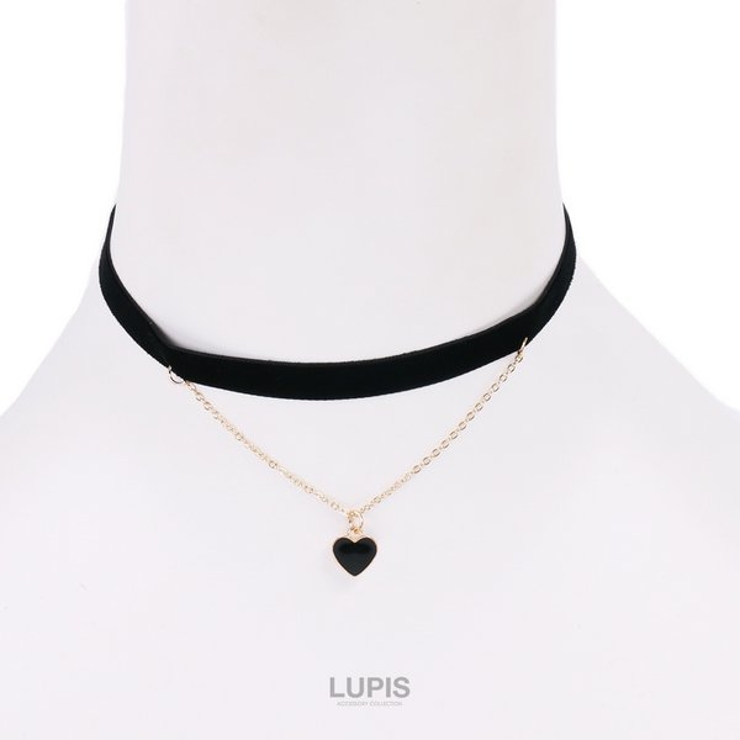 ハート×ベロアチョーカーネックレス | LUPIS | 詳細画像4 