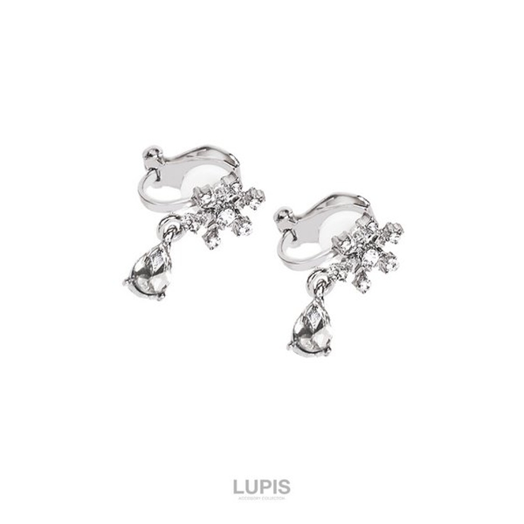 スノーフレーク×ドロップイヤリング【クリップ式】 | LUPIS | 詳細画像2 