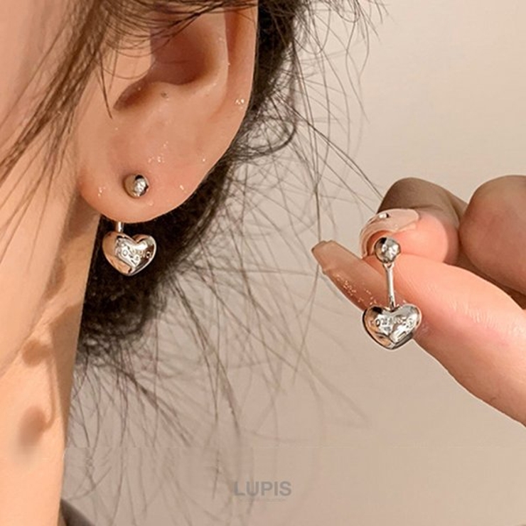 メタルハートバックキャッチピアス | LUPIS | 詳細画像4 