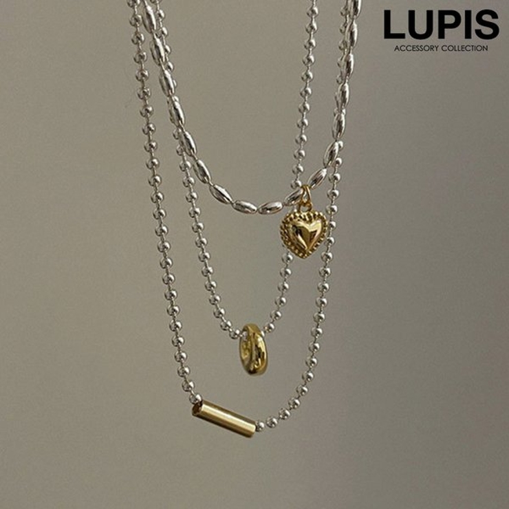 ワンポイントボールチェーンネックレス | LUPIS | 詳細画像1 