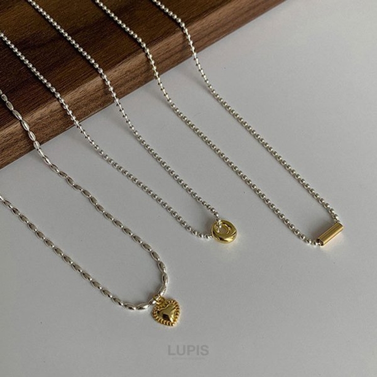 ワンポイントボールチェーンネックレス | LUPIS | 詳細画像3 