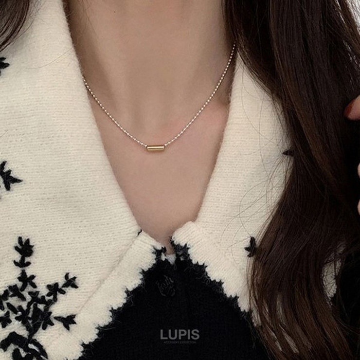 ワンポイントボールチェーンネックレス | LUPIS | 詳細画像6 