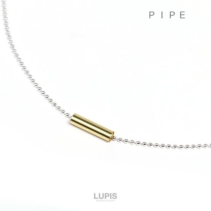 パイプ | ワンポイントボールチェーンネックレス | LUPIS