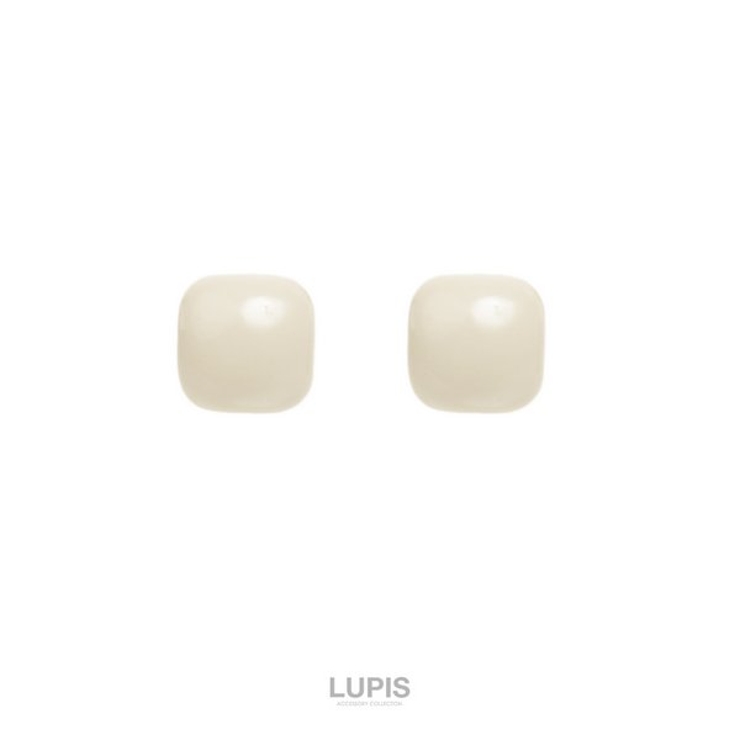 【S925ポスト】ラウンドスクエアピアス | LUPIS | 詳細画像5 