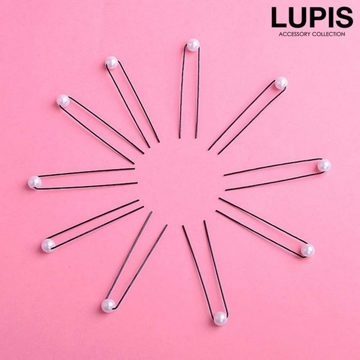 パールビーズUピンセット【ヘアアクセサリー】 | LUPIS | 詳細画像1 