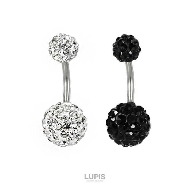 【14G】カラーパヴェバナナバーベルボディピアス へそピアス | LUPIS | 詳細画像3 