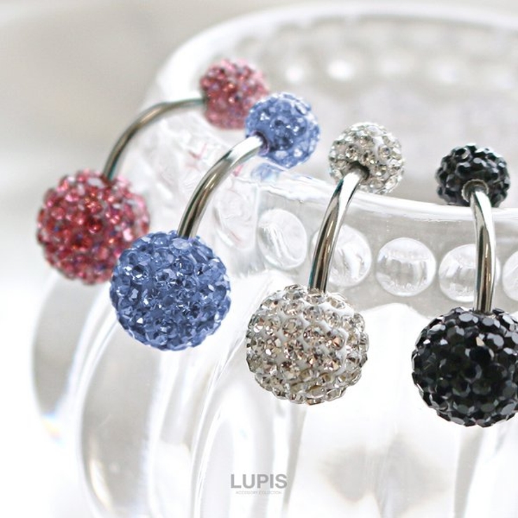 【14G】カラーパヴェバナナバーベルボディピアス へそピアス | LUPIS | 詳細画像6 
