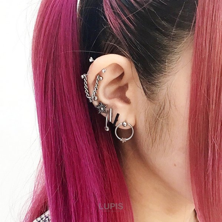 【16G】シンプルバーストレートバーベルボディピアス | LUPIS | 詳細画像5 