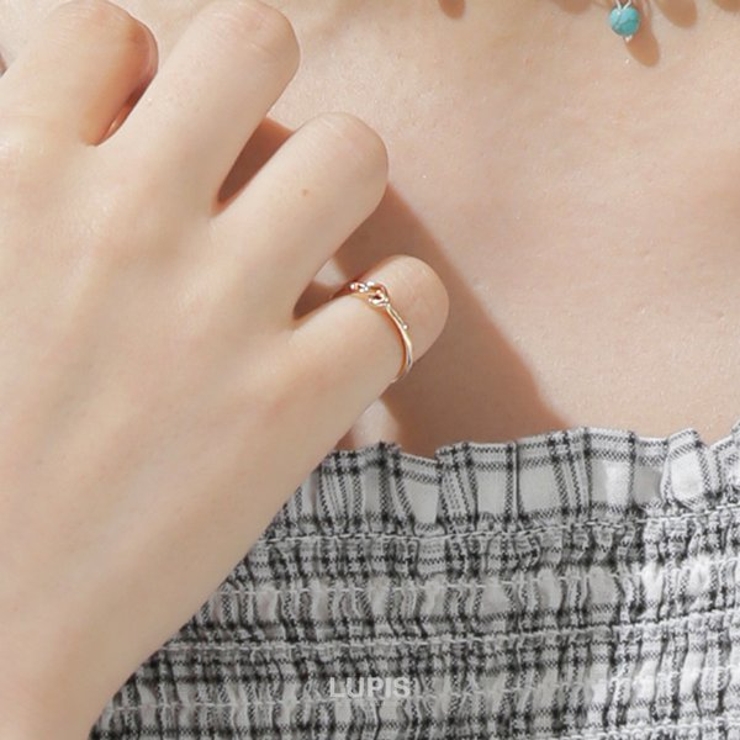 ノットラインシンプルピンキーファランジリング(ミディリング)【指輪】 | LUPIS | 詳細画像4 