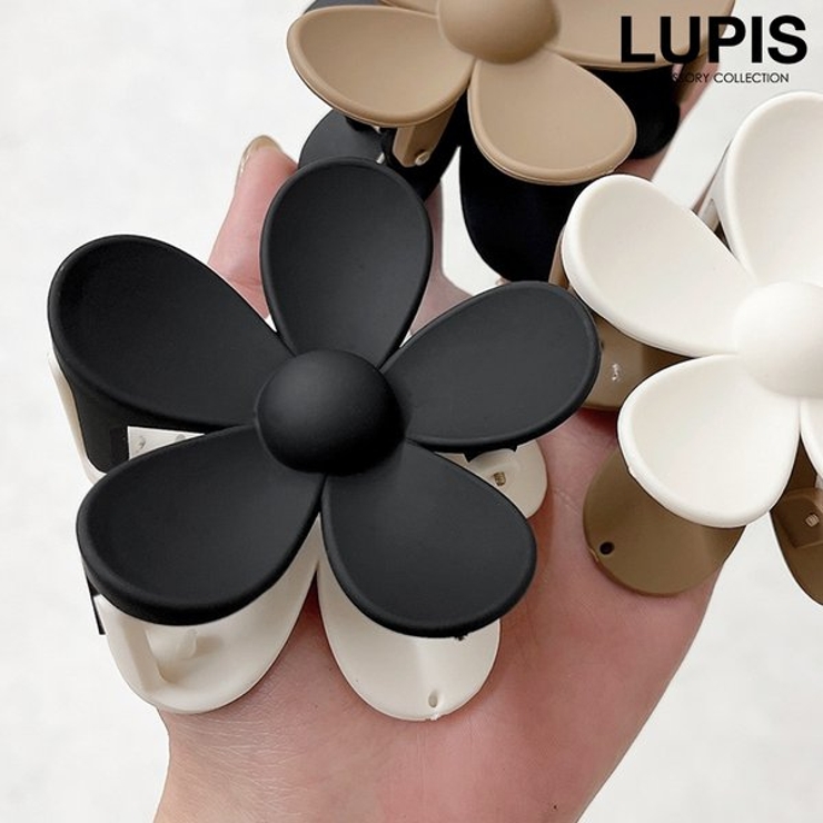 バイカラーフラワーバンスクリップ【大ぶり ヘアアクセサリー】 | LUPIS | 詳細画像1 