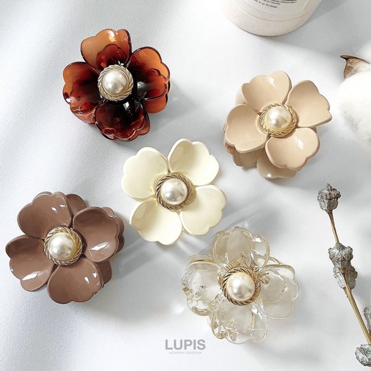 センターパールフラワーバンスクリップ 【ヘアクリップ バンスクリップ | LUPIS | 詳細画像2 