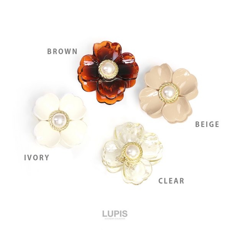 センターパールフラワーバンスクリップ 【ヘアクリップ バンスクリップ | LUPIS | 詳細画像4 
